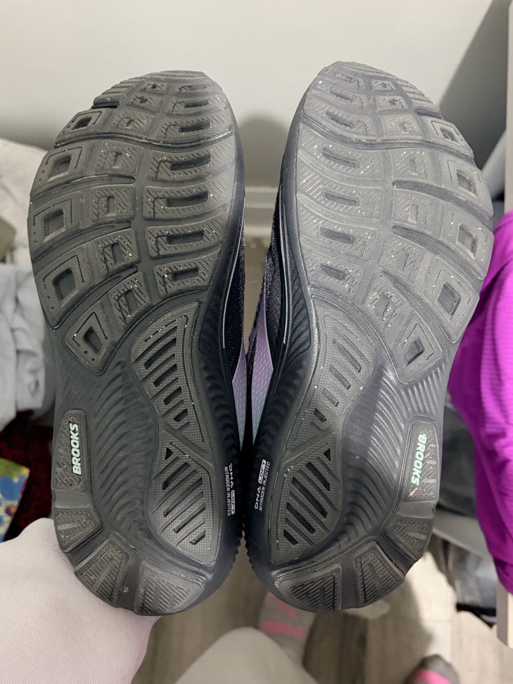 BROOKS GHOST 16 Black Lavender Mesh Cushion Running Shoes Women's 9 Regular - Picture 4 of 4
